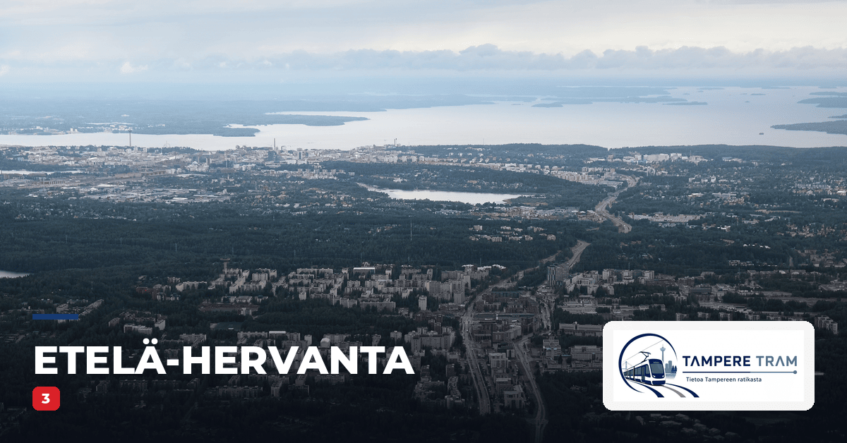 Tampereen ratikka Etelä-Hervanta ratikkapysäkillä — linjat 3