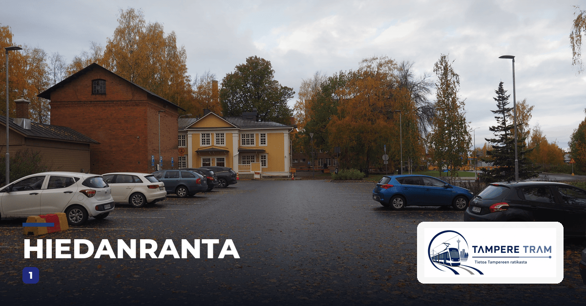 Tampereen ratikka Hiedanranta ratikkapysäkillä — linjat 1