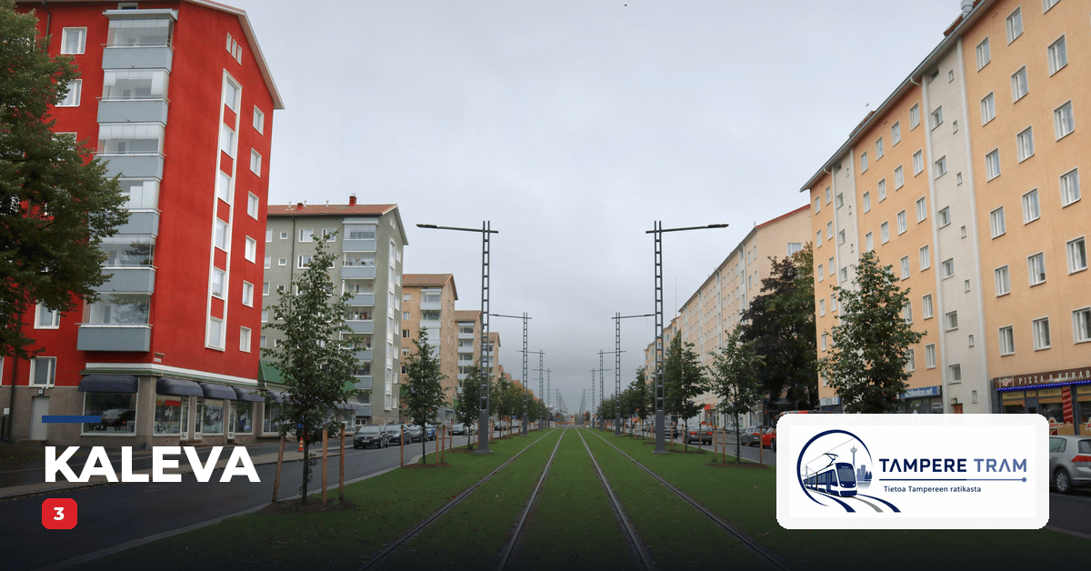 Tampereen ratikka Kaleva ratikkapysäkillä — linjat 3
