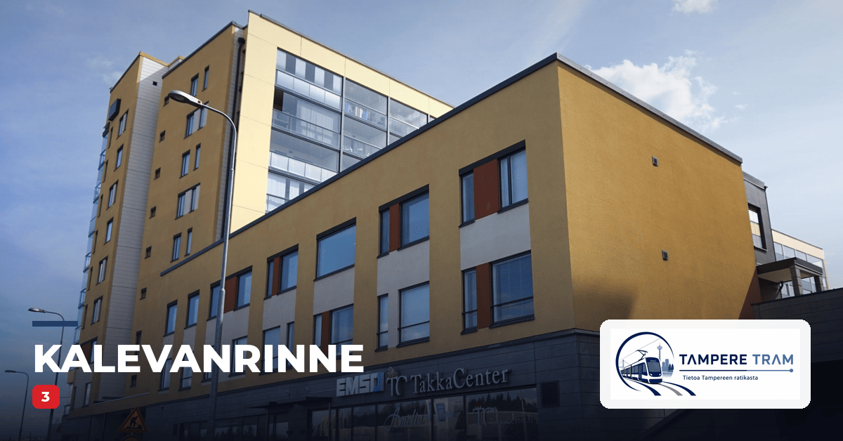 Tampereen ratikka Kalevanrinne ratikkapysäkillä — linjat 3